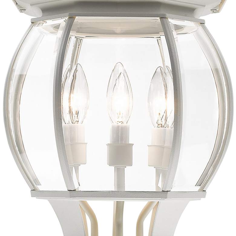 Image 2 Livex Frontenac 27 1/2" Textured White Lantern Outdoor Post Light more views