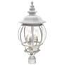 4_Livex Frontenac 27 1/2" Textured White Lantern Outdoor Post Light more views