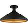 Livex Geneva 15 1/4" Wide Modern Black Semi-Flush Mount Ceiling Light