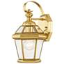 2_Livex Georgetown 12" High Polished Brass Finish Outdoor Wall Lantern