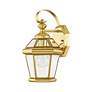 3_Livex Georgetown 12" High Polished Brass Finish Outdoor Wall Lantern more views