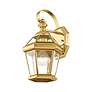 5_Livex Georgetown 12" High Polished Brass Finish Outdoor Wall Lantern more views
