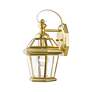 Livex Georgetown 12" High Polished Brass Finish Outdoor Wall Lantern