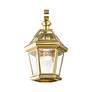 Livex Georgetown 12" High Polished Brass Finish Outdoor Wall Lantern