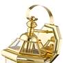 Livex Georgetown 12" High Polished Brass Finish Outdoor Wall Lantern