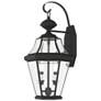 2_Livex Georgetown 20 3/4"H Black 2-Light Outdoor Wall Light