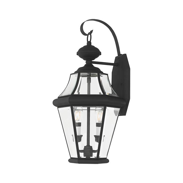 Image 4 Livex Georgetown 20 3/4"H Black 2-Light Outdoor Wall Light more views