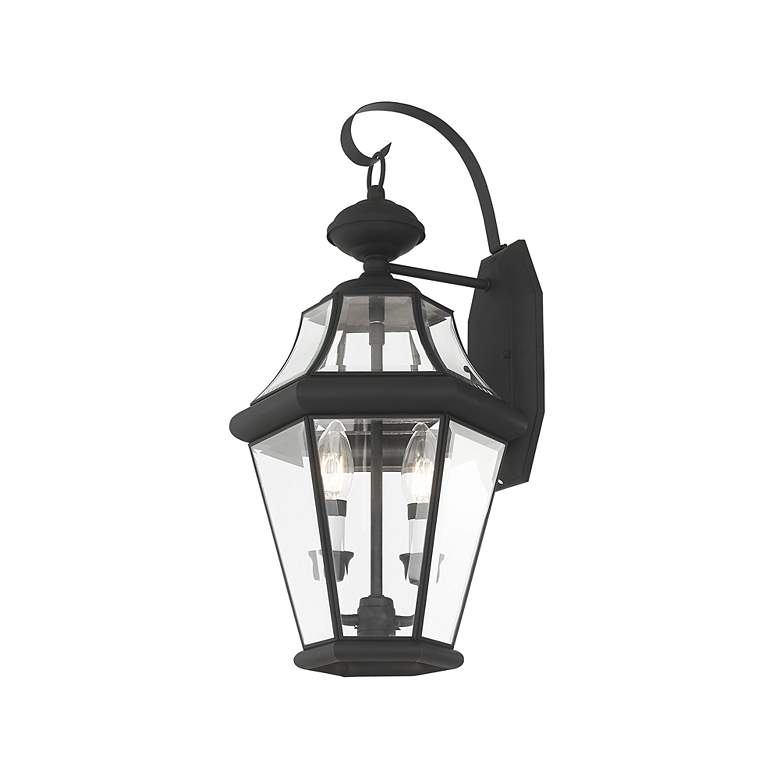 Image 6 Livex Georgetown 20 3/4"H Black 2-Light Outdoor Wall Light more views