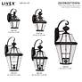 7_Livex Georgetown 20 3/4"H Black 2-Light Outdoor Wall Light more views
