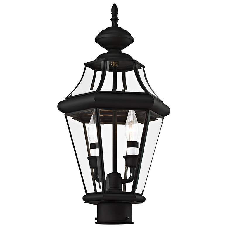 Image 2 Livex Georgetown 21" High Traditional Black Outdoor Post Light