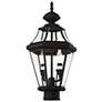 2_Livex Georgetown 21" High Traditional Black Outdoor Post Light