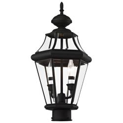 Livex Georgetown 21" High Traditional Black Outdoor Post Light