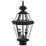 7_Livex Georgetown 21" High Traditional Black Outdoor Post Light more views