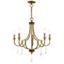 2_Livex Glendale 24 1/2" Wide Antique Brass 5-Light Chandelier
