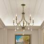 1_Livex Glendale 24 1/2" Wide Antique Brass 5-Light Chandelier