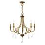 4_Livex Glendale 24 1/2" Wide Antique Brass 5-Light Chandelier more views
