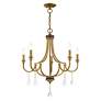 5_Livex Glendale 24 1/2" Wide Antique Brass 5-Light Chandelier more views