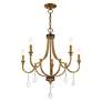 6_Livex Glendale 24 1/2" Wide Antique Brass 5-Light Chandelier more views