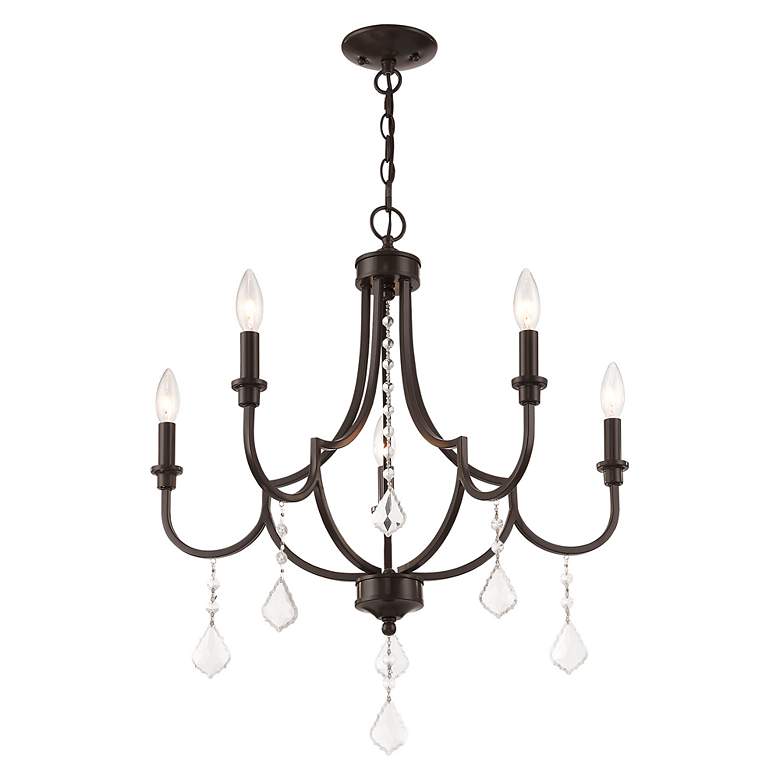 Image 6 Livex Glendale 24 1/2"W English Bronze 5-Light Chandelier more views