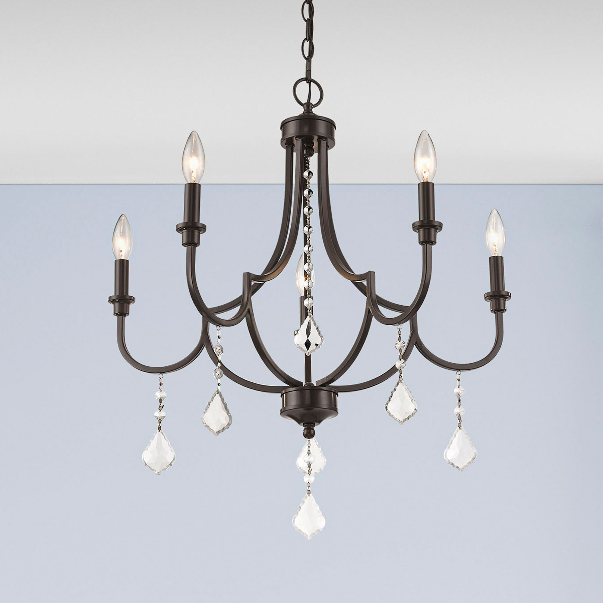 Livex Glendale 24 1/2"W English Bronze 5-Light Chandelier