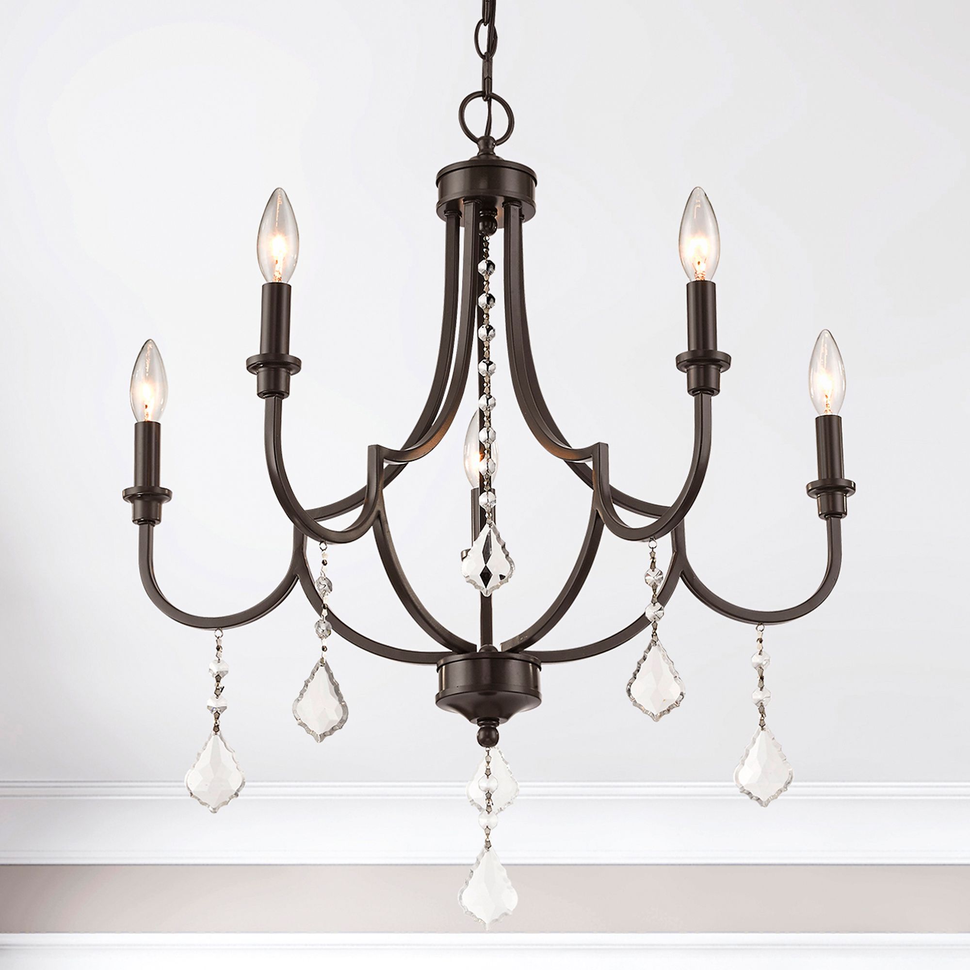 Livex Glendale 24 1/2"W English Bronze 5-Light Chandelier