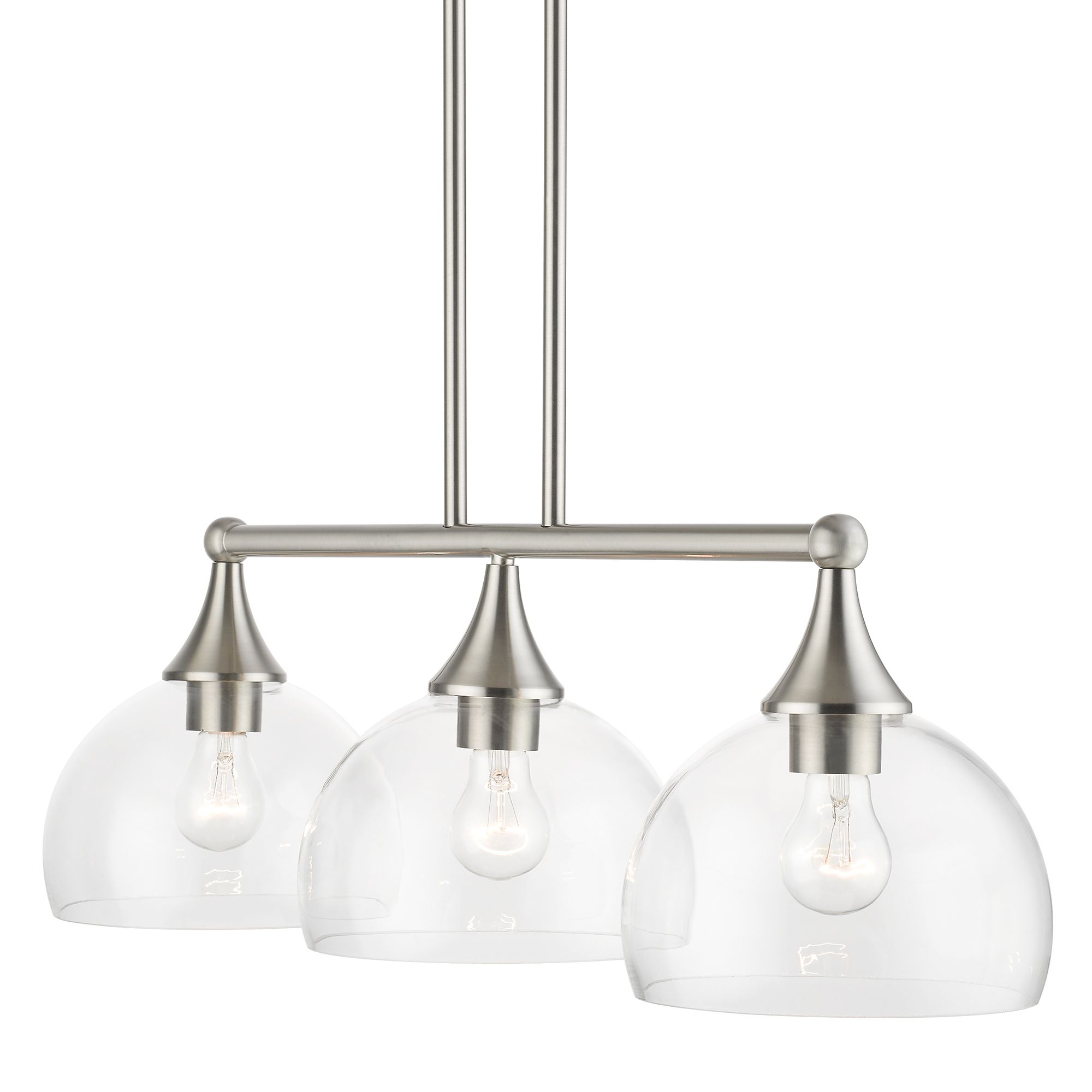Livex Glendon 30"W Brushed Nickel 3-Light Linear Chandelier