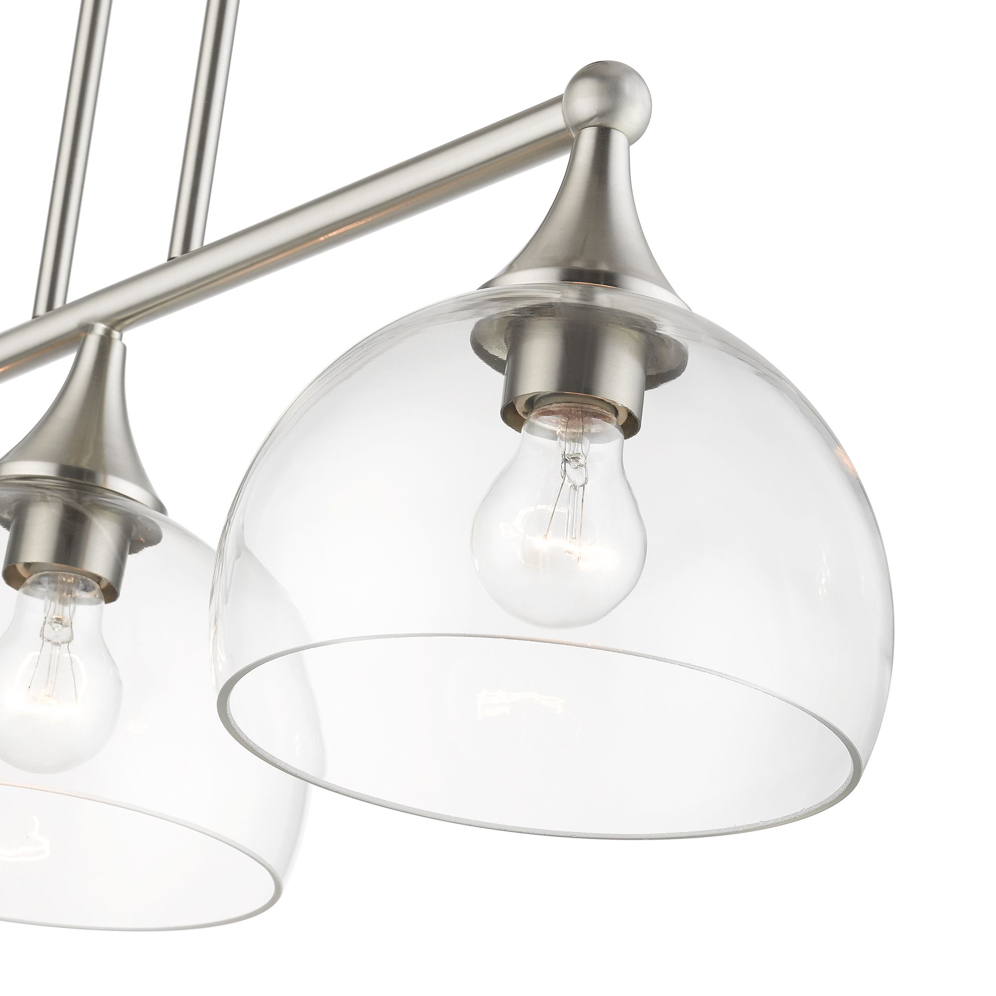 Livex Glendon 30"W Brushed Nickel 3-Light Linear Chandelier