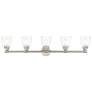 2_Livex Haddington 42" Wide Brushed Nickel 5-Light Bath Light