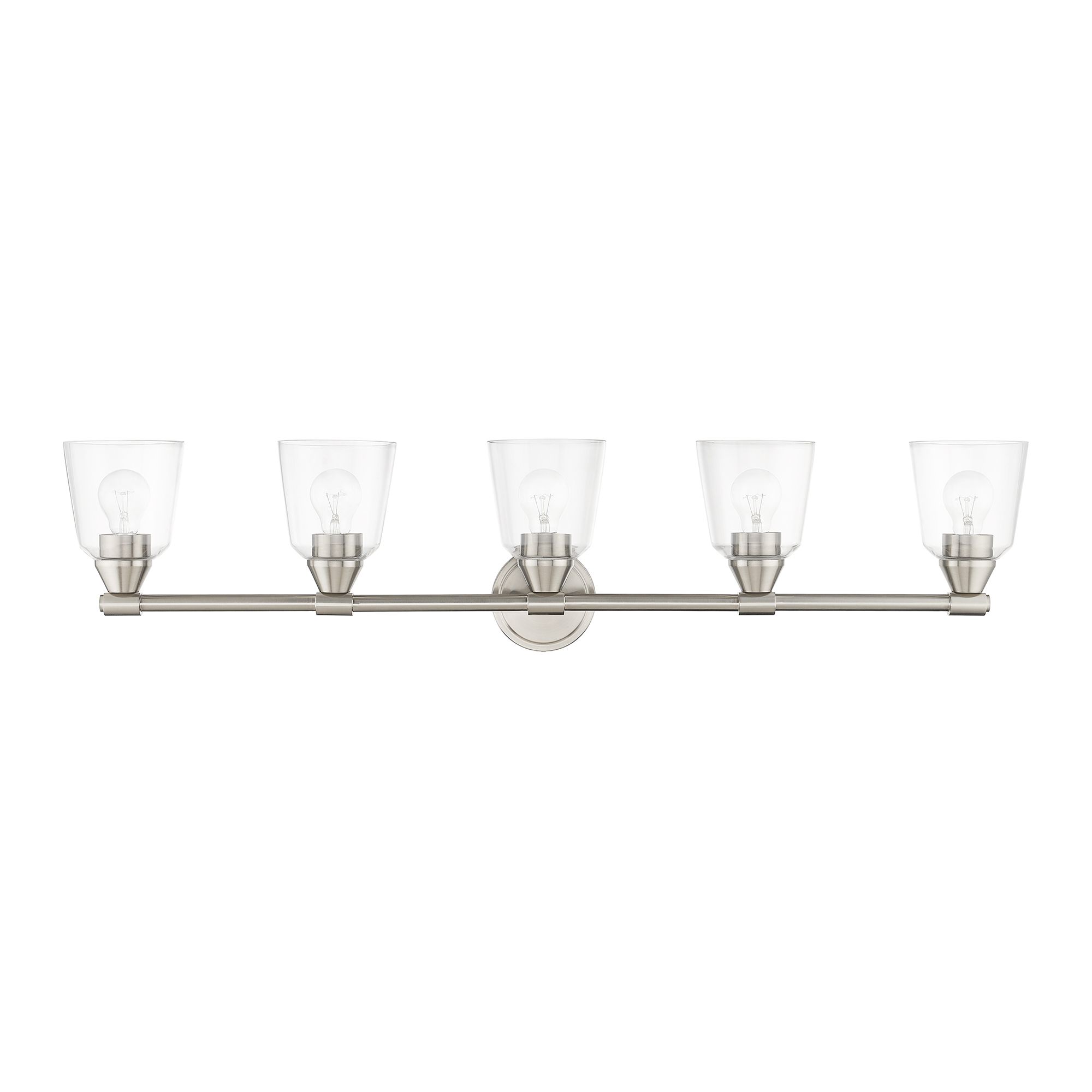Image 4 Livex Haddington 42" Wide Brushed Nickel 5-Light Bath Light more views