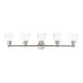 4_Livex Haddington 42" Wide Brushed Nickel 5-Light Bath Light more views