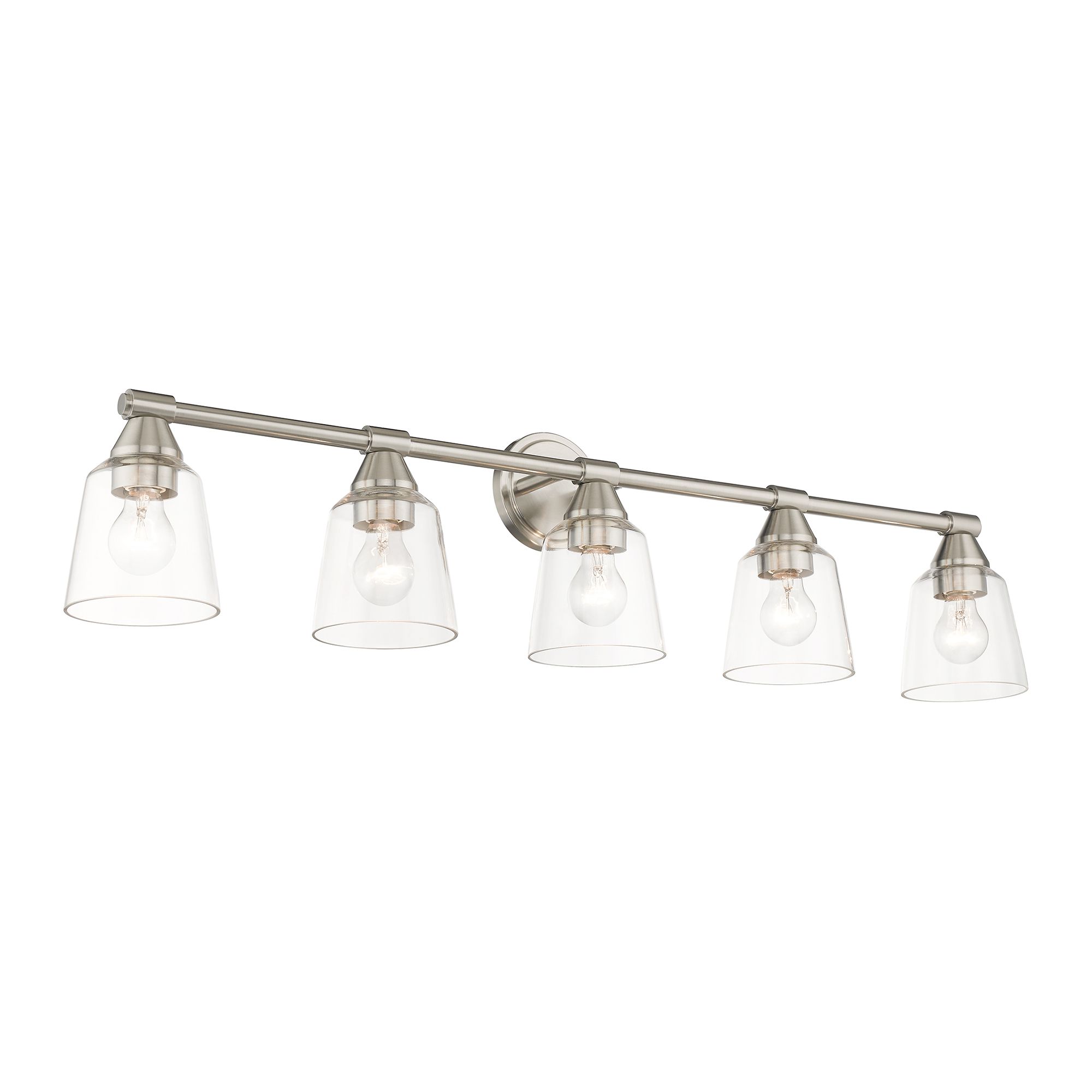 Image 6 Livex Haddington 42" Wide Brushed Nickel 5-Light Bath Light more views