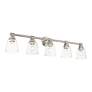 6_Livex Haddington 42" Wide Brushed Nickel 5-Light Bath Light more views
