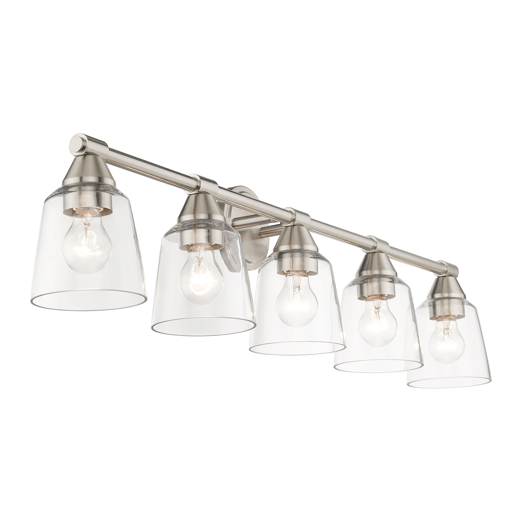 Image 7 Livex Haddington 42" Wide Brushed Nickel 5-Light Bath Light more views