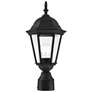 3_Livex Hamilton 18" High Black Clear Beveled Glass Outdoor Post Light
