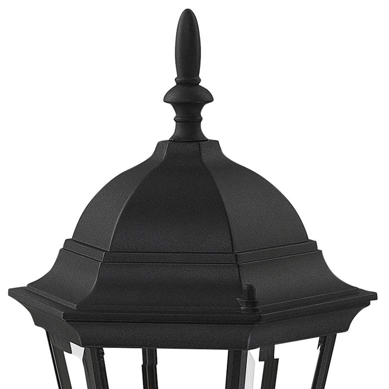 Image 4 Livex Hamilton 18" High Black Clear Beveled Glass Outdoor Post Light more views