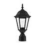 4_Livex Hamilton 18" High Black Clear Beveled Glass Outdoor Post Light more views