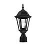 5_Livex Hamilton 18" High Black Clear Beveled Glass Outdoor Post Light more views