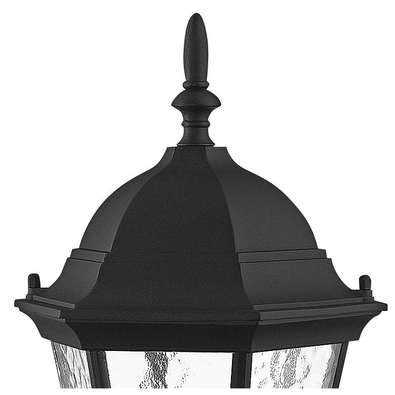 Image 4 Livex Hamilton 18" High Black Clear Water Glass Outdoor Post Light more views