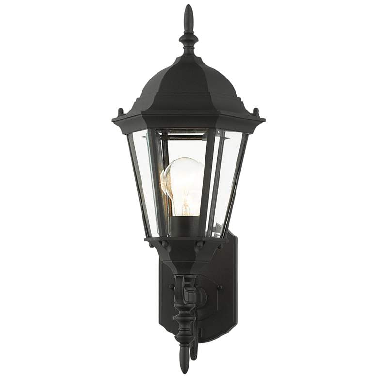 Image 3 Livex Hamilton 19 1/2" Textured Black Outdoor Wall Light more views