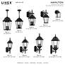 Livex Hamilton 19 1/2" Textured Black Outdoor Wall Light