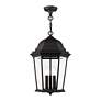 4_Livex Hamilton 20" Textured Black 3-Light Outdoor Hanging Light more views