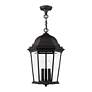 7_Livex Hamilton 20" Textured Black 3-Light Outdoor Hanging Light more views