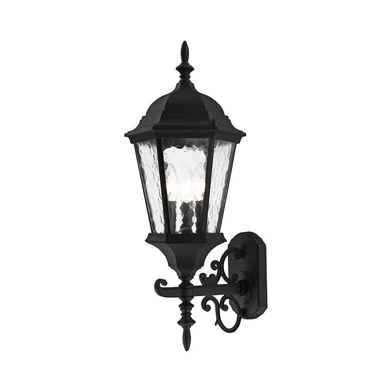 Image 4 Livex Hamilton 24 1/2" Traditional Textured Black Outdoor Wall Light more views