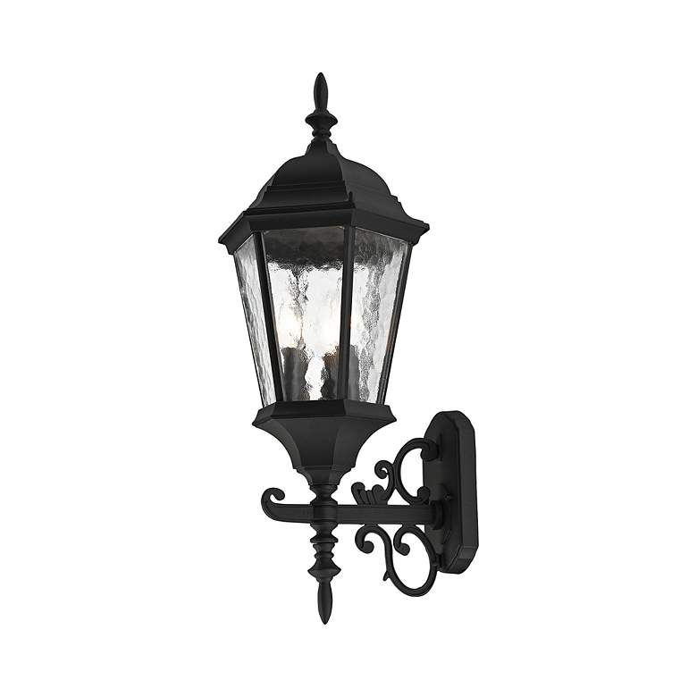 Image 5 Livex Hamilton 24 1/2" Traditional Textured Black Outdoor Wall Light more views