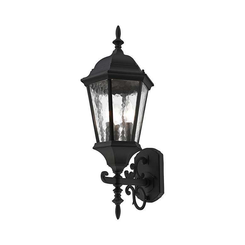 Image 7 Livex Hamilton 24 1/2" Traditional Textured Black Outdoor Wall Light more views