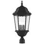 2_Livex Hamilton 27" High Textured Black 3-Light Outdoor Post Light