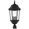 Livex Hamilton 27" High Textured Black 3-Light Outdoor Post Light