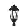 4_Livex Hamilton 27" High Textured Black 3-Light Outdoor Post Light more views