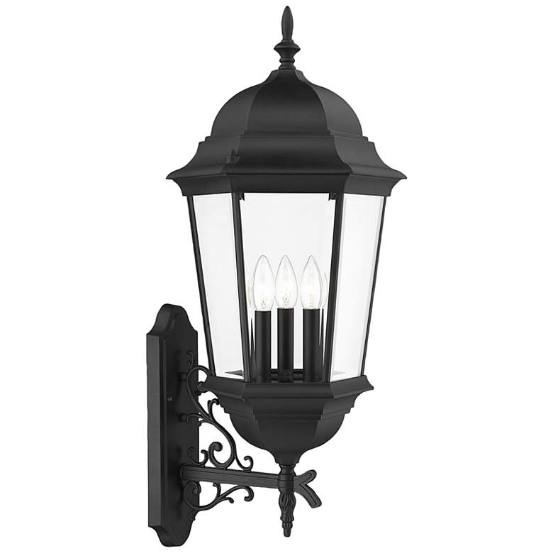 Image 2 Livex Hamilton 28 3/4" High Textured Black 3-Light Outdoor Wall Light