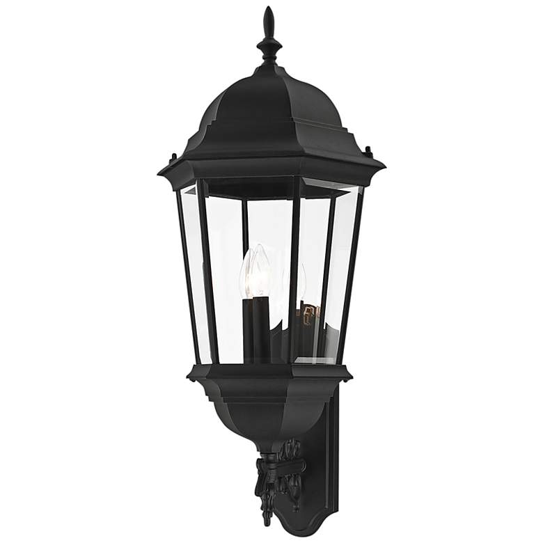 Image 6 Livex Hamilton 28 3/4" High Textured Black 3-Light Outdoor Wall Light more views